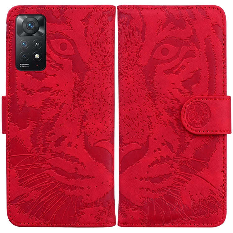 Tiger Embossing Pattern Horizontal Flip Leather Phone Case, For OPPO Reno7 Pro 5G, For Xiaomi Red...