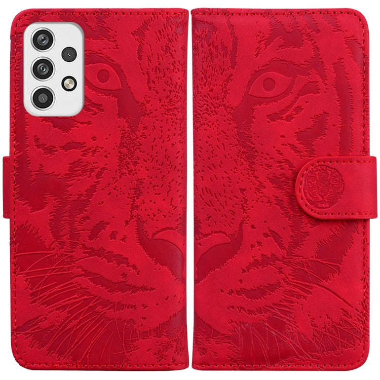 Tiger Embossing Pattern Horizontal Flip Leather Phone Case, For OPPO Reno7 Pro 5G, For Xiaomi Red...
