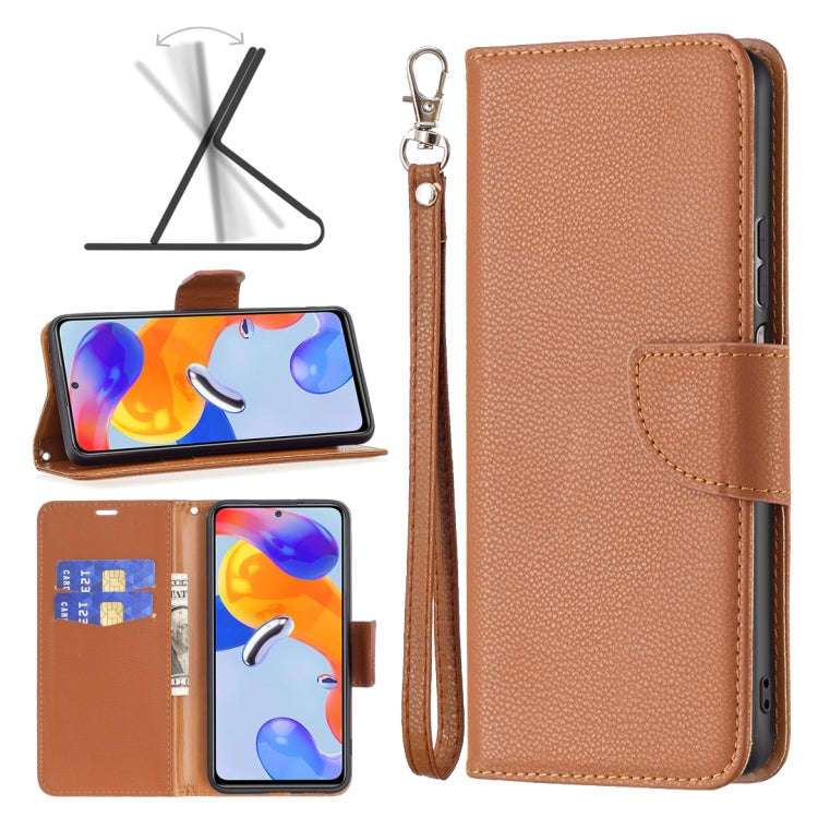 Litchi Texture Pure Color Horizontal Flip Leather Phone Case, For Xiaomi Redmi Note 11 Pro Intern...