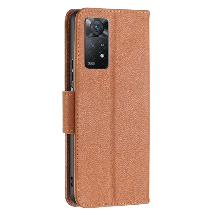 Litchi Texture Pure Color Horizontal Flip Leather Phone Case, For Xiaomi Redmi Note 11 Pro Intern...