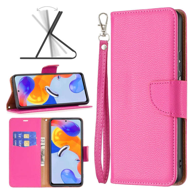 Litchi Texture Pure Color Horizontal Flip Leather Phone Case, For Xiaomi Redmi Note 11 Pro Intern...