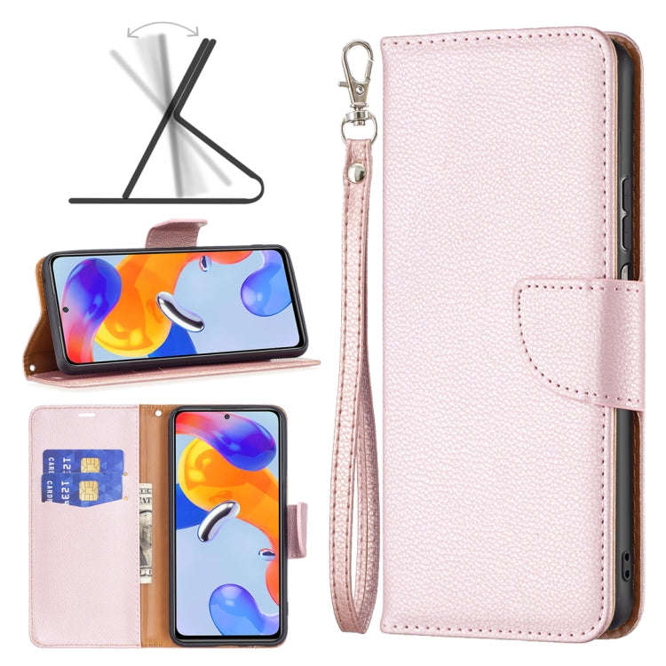 Litchi Texture Pure Color Horizontal Flip Leather Phone Case, For Xiaomi Redmi Note 11 Pro Intern...
