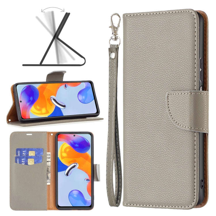 Litchi Texture Pure Color Horizontal Flip Leather Phone Case, For Xiaomi Redmi Note 11 Pro Intern...