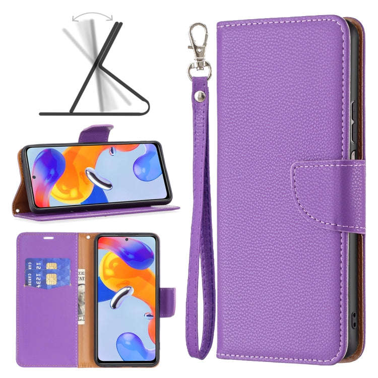 Litchi Texture Pure Color Horizontal Flip Leather Phone Case, For Xiaomi Redmi Note 11 Pro Intern...