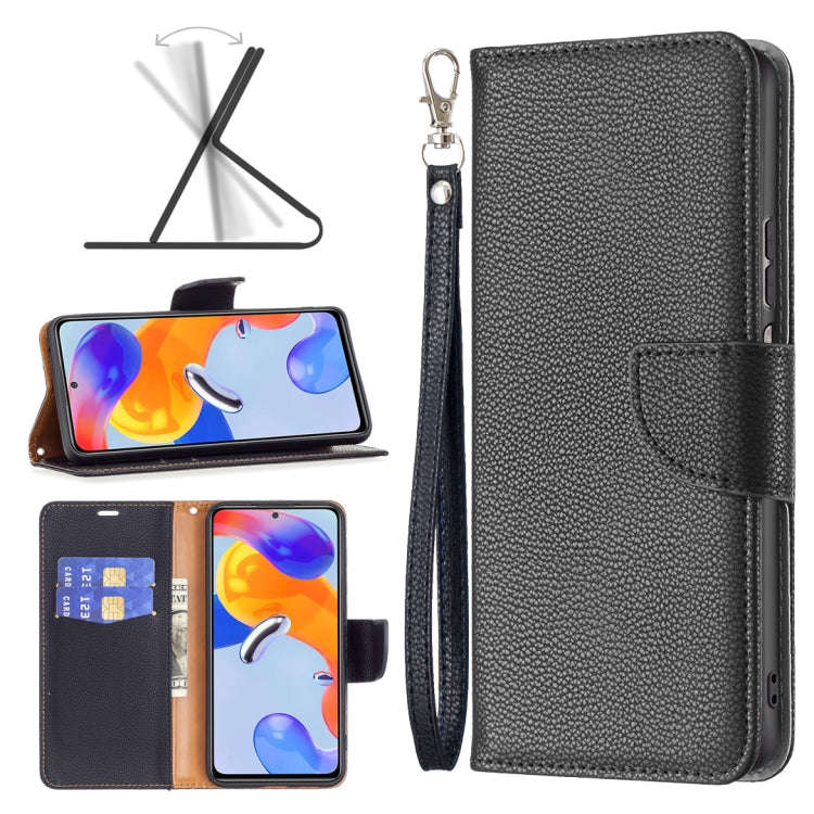 Litchi Texture Pure Color Horizontal Flip Leather Phone Case, For Xiaomi Redmi Note 11 Pro Intern...