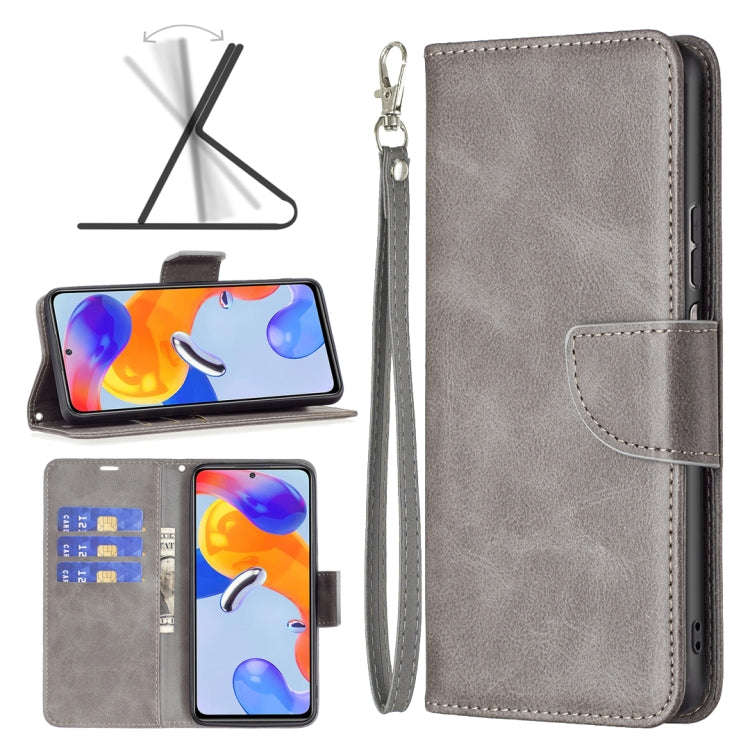 Lambskin Texture Pure Color Horizontal Flip Leather Phone Case, For Xiaomi Redmi Note 11 Pro Inte...