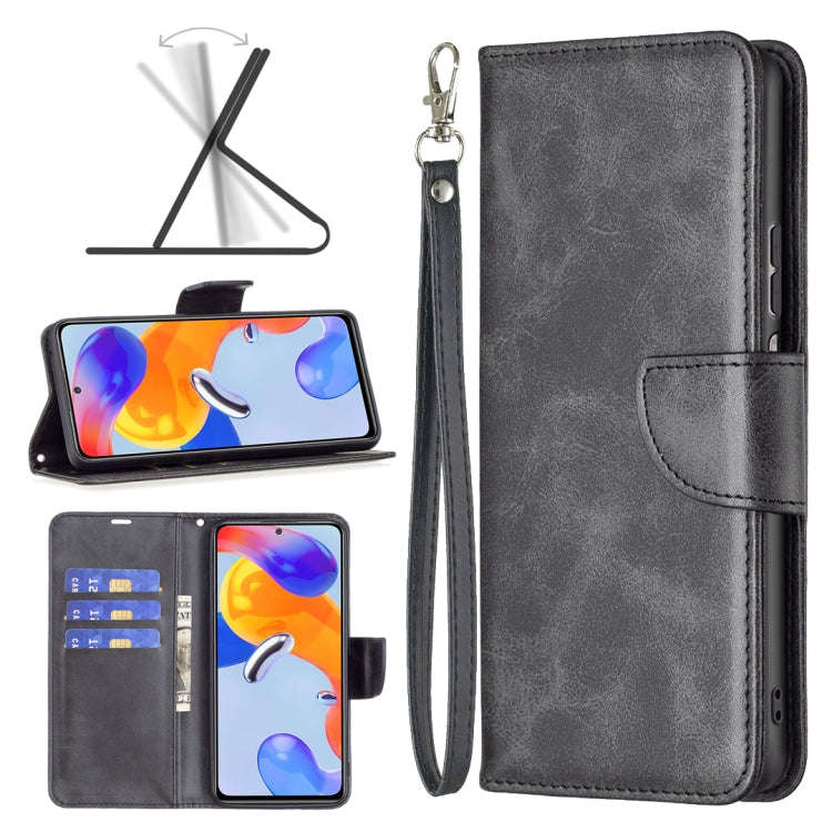 Lambskin Texture Pure Color Horizontal Flip Leather Phone Case, For Xiaomi Redmi Note 11 Pro Inte...