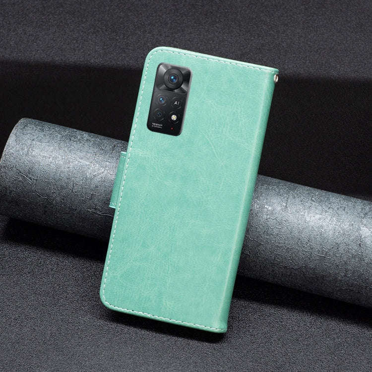 Two Butterflies Embossing Leather Phone Case, For Xiaomi Redmi Note 11 Pro International Version