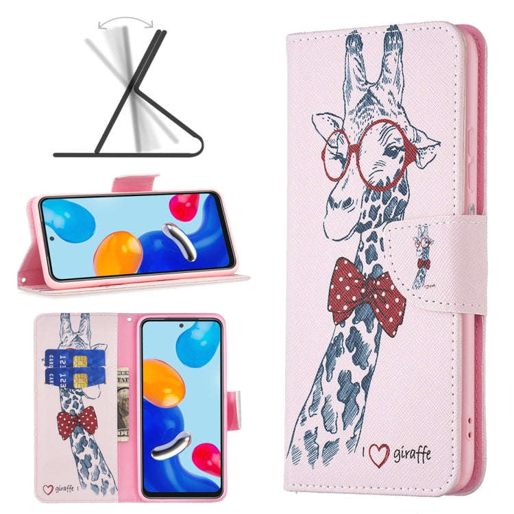 Colored Drawing Pattern Leather Phone Case, For Xiaomi Redmi Note 11 International Version