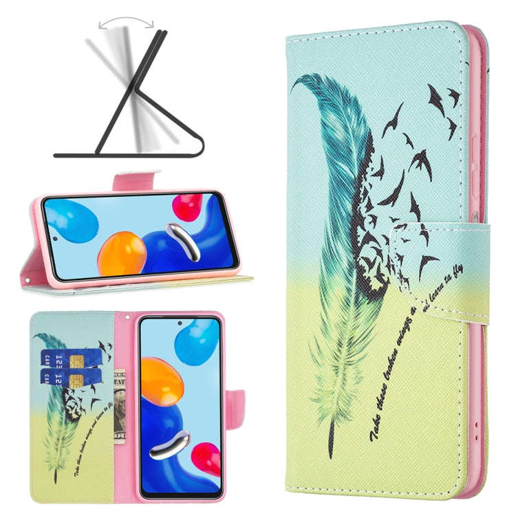 Colored Drawing Pattern Leather Phone Case, For Xiaomi Redmi Note 11 International Version