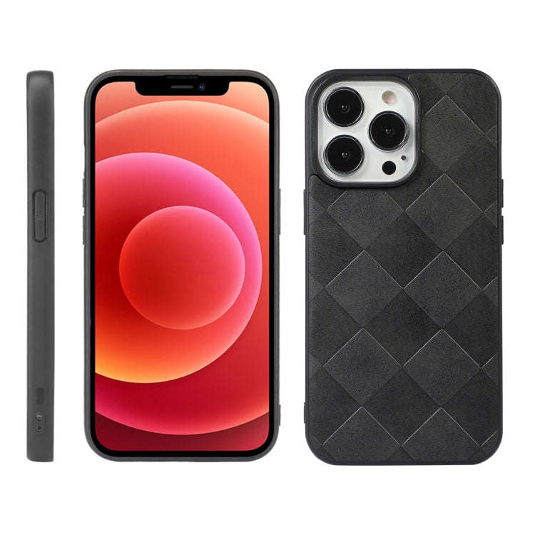 Weave Plaid PU Phone Case, For iPhone 13 mini, For iPhone 12 mini, For iPhone 12 / 12 Pro, For iP...
