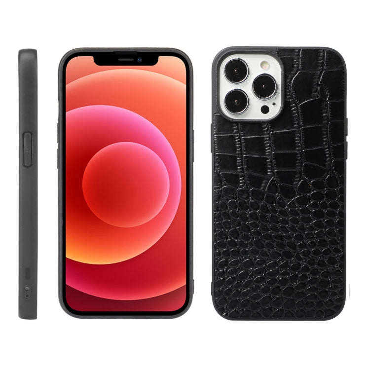 Crocodile Top Layer Cowhide Leather Case, For iPhone 13 mini, For iPhone 12 mini, For iPhone 12 /...