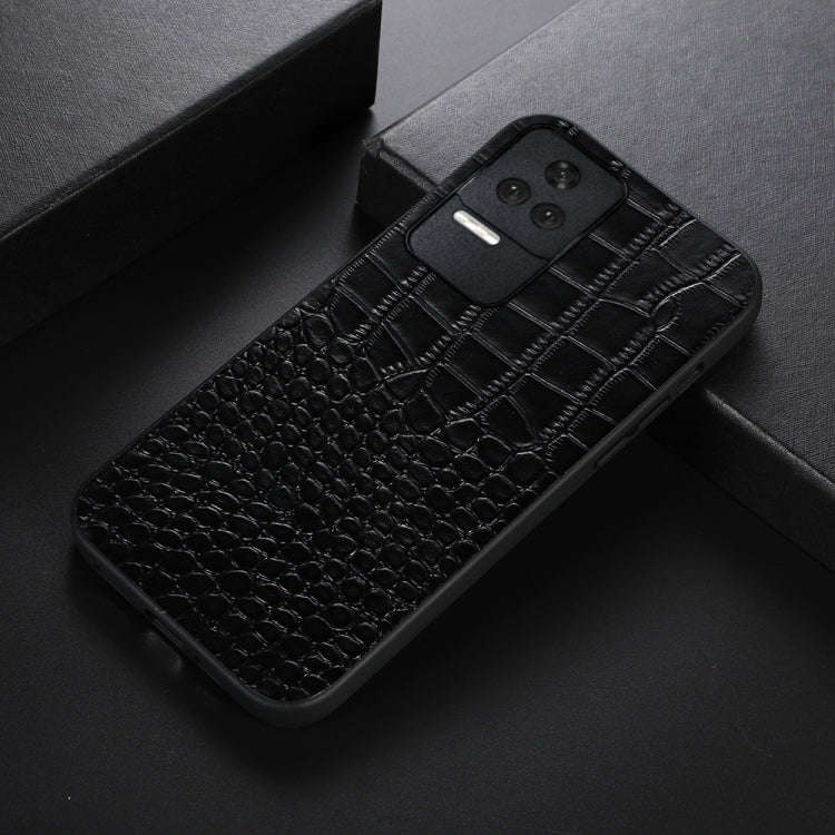 Crocodile Top Layer Cowhide Leather Phone Case, For Xiaomi Redmi K40S 5G, For Xiaomi Redmi Note 1...