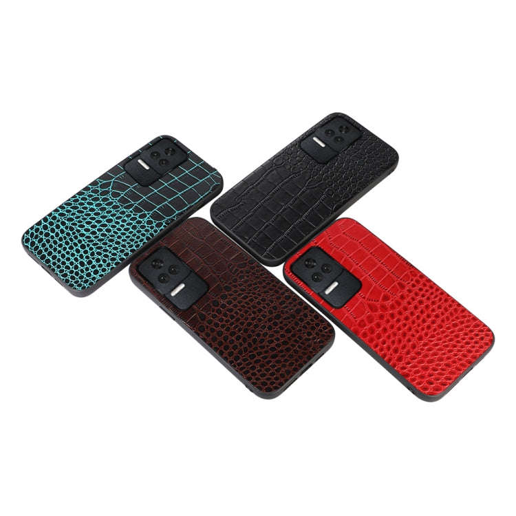 Crocodile Top Layer Cowhide Leather Phone Case, For Xiaomi Redmi K40S 5G, For Xiaomi Redmi Note 1...