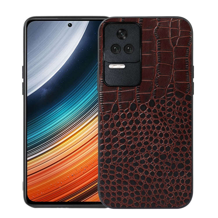 Crocodile Top Layer Cowhide Leather Phone Case, For Xiaomi Redmi K40S 5G, For Xiaomi Redmi Note 1...