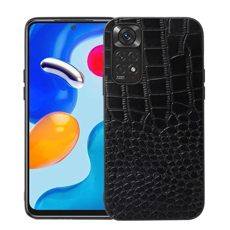 Crocodile Top Layer Cowhide Leather Phone Case, For Xiaomi Redmi K40S 5G, For Xiaomi Redmi Note 1...