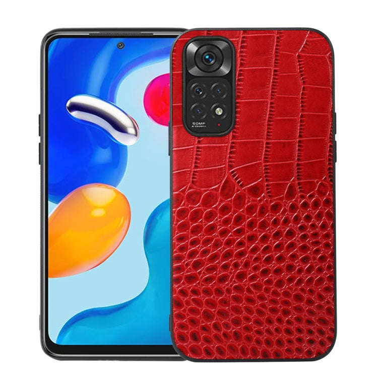 Crocodile Top Layer Cowhide Leather Phone Case, For Xiaomi Redmi K40S 5G, For Xiaomi Redmi Note 1...