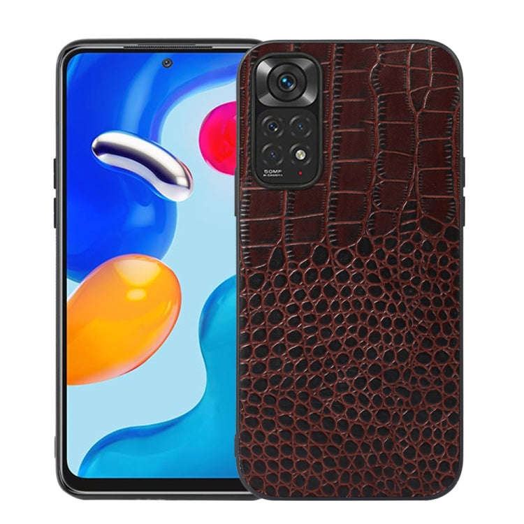 Crocodile Top Layer Cowhide Leather Phone Case, For Xiaomi Redmi K40S 5G, For Xiaomi Redmi Note 1...