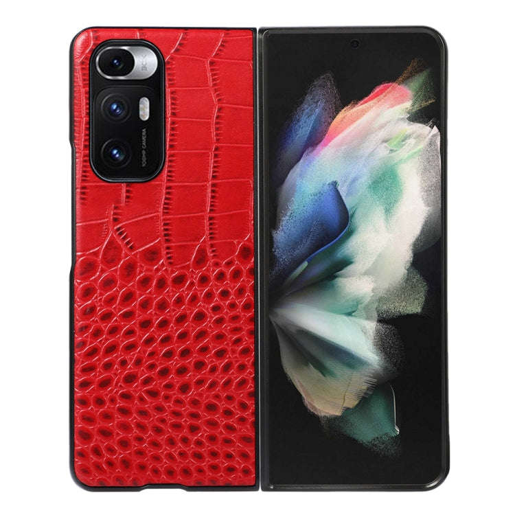 Crocodile Top Layer Cowhide Leather Phone Case, For Xiaomi Redmi K40S 5G, For Xiaomi Redmi Note 1...