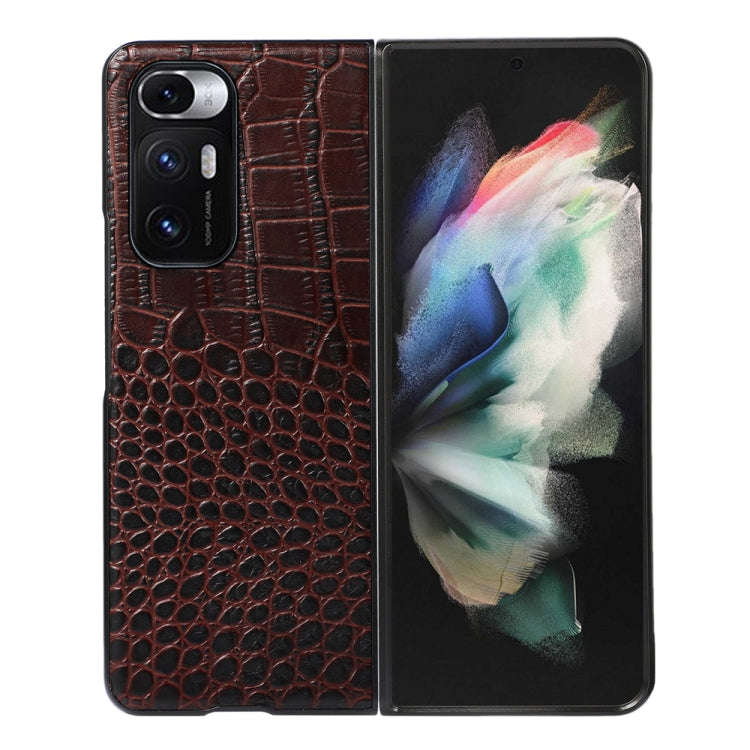 Crocodile Top Layer Cowhide Leather Phone Case, For Xiaomi Redmi K40S 5G, For Xiaomi Redmi Note 1...