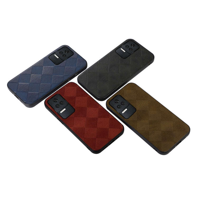Weave Plaid PU Phone Case, For Xiaomi Redmi K40S 5G, For Xiaomi Redmi Note 11 4G / Note 11S, For ...