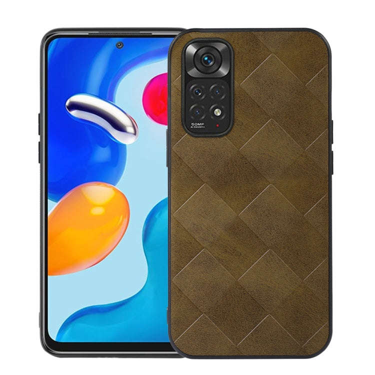 Weave Plaid PU Phone Case, For Xiaomi Redmi K40S 5G, For Xiaomi Redmi Note 11 4G / Note 11S, For ...
