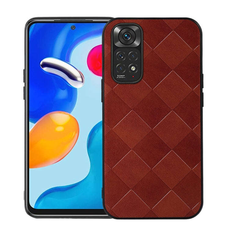 Weave Plaid PU Phone Case, For Xiaomi Redmi K40S 5G, For Xiaomi Redmi Note 11 4G / Note 11S, For ...