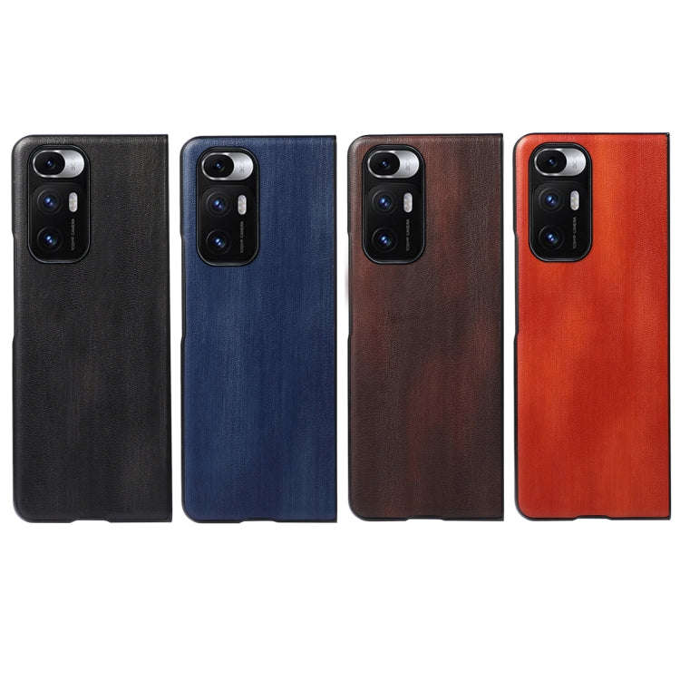 Yellow Cow Texture PU Phone Case, For Xiaomi Mi Mix Fold