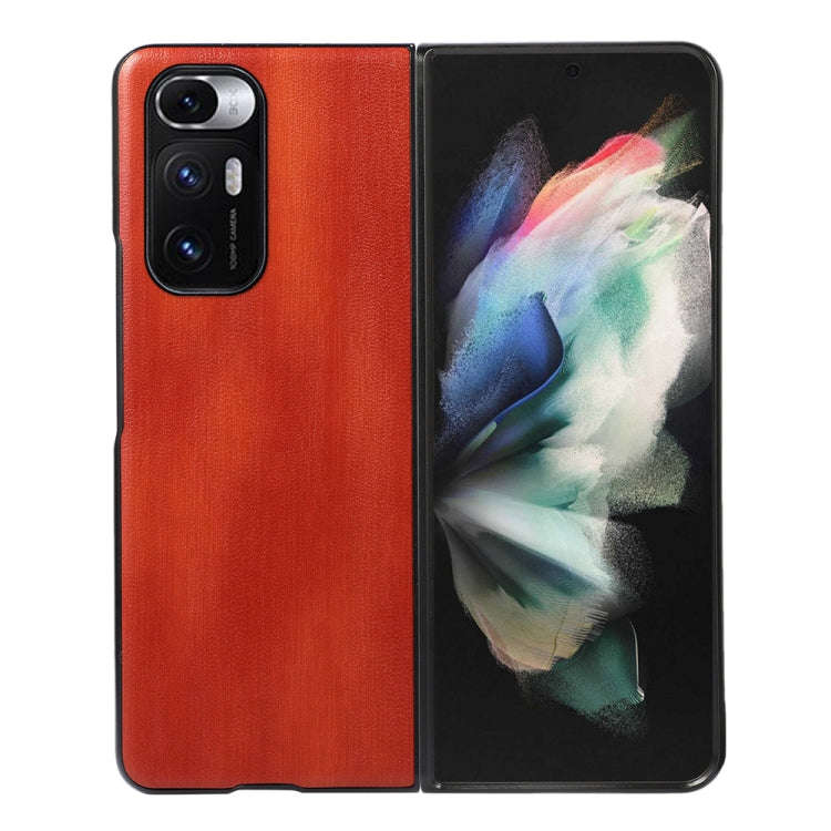 Yellow Cow Texture PU Phone Case, For Xiaomi Mi Mix Fold