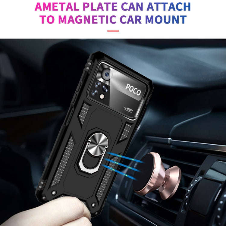 Shockproof TPU + PC Phone Case with 360 Degrees Rotating Holder, For Xiaomi Poco X4 Pro 5G