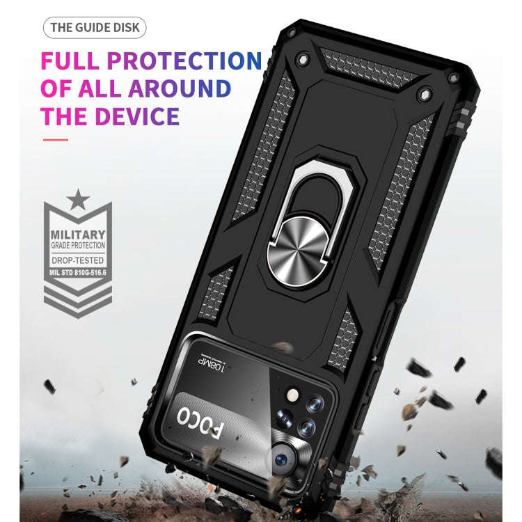 Shockproof TPU + PC Phone Case with 360 Degrees Rotating Holder, For Xiaomi Poco X4 Pro 5G