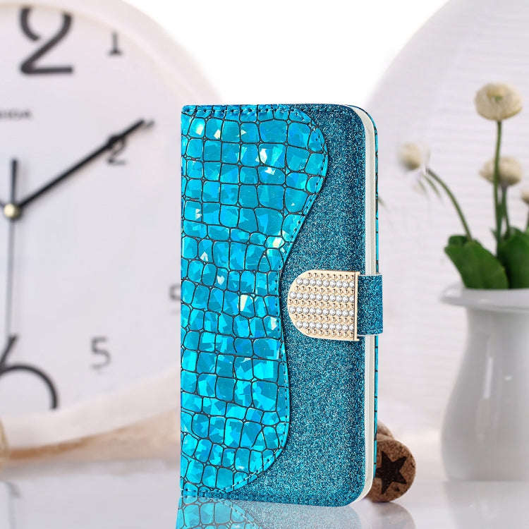 Laser Glitter Powder Matching Crocodile Leather Phone Case, For Xiaomi Redmi Note 11 Pro Internat...