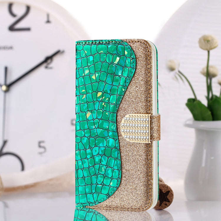 Laser Glitter Powder Matching Crocodile Leather Phone Case, For Xiaomi Redmi Note 11 Pro Internat...