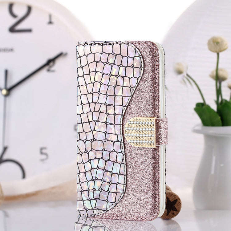Laser Glitter Powder Matching Crocodile Leather Phone Case, For Xiaomi Redmi Note 11 Pro Internat...