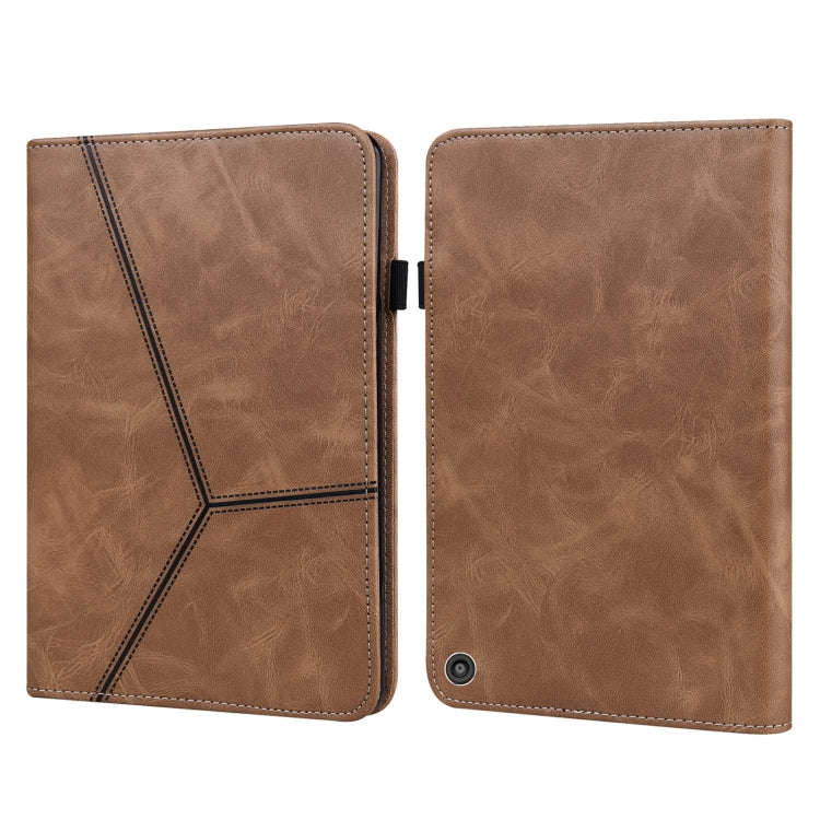 Solid Color Embossed Striped Leather Case, For Xiaomi Pad 5 / Pad 5 Pro, For Amazon Fire HD 10 Pl...