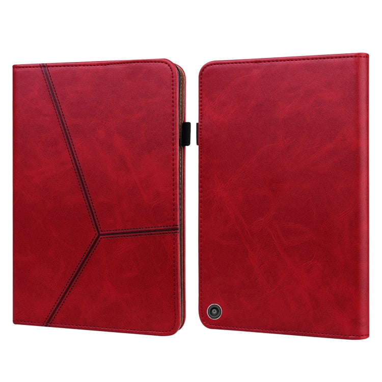 Solid Color Embossed Striped Leather Case, For Xiaomi Pad 5 / Pad 5 Pro, For Amazon Fire HD 10 Pl...