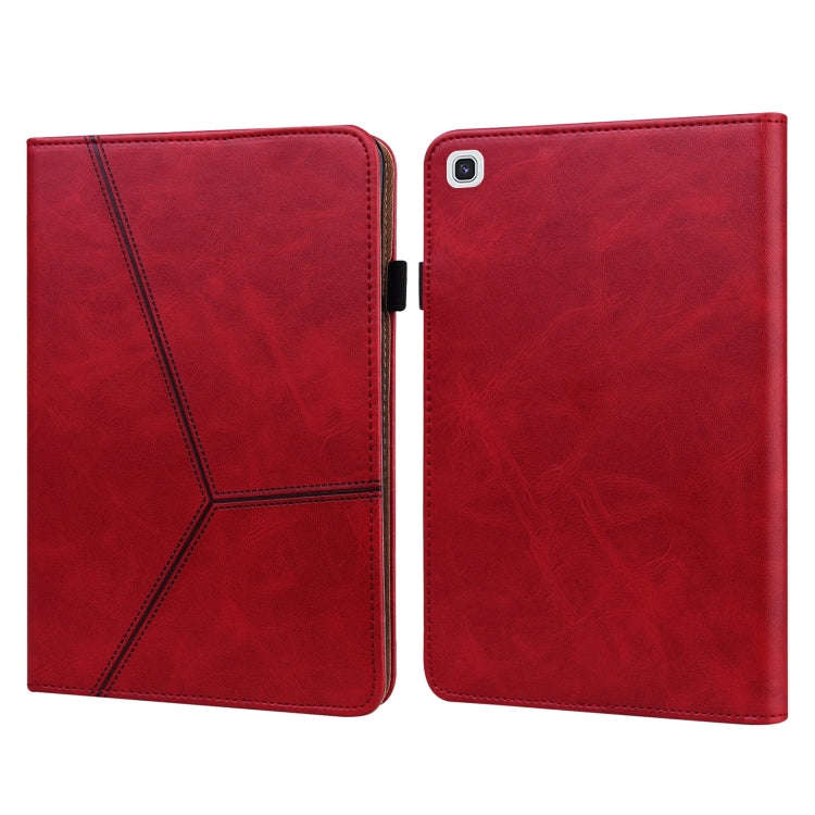 Solid Color Embossed Striped Leather Tablet Case, For Samsung Galaxy Tab S6 Lite P610/P615, For S...