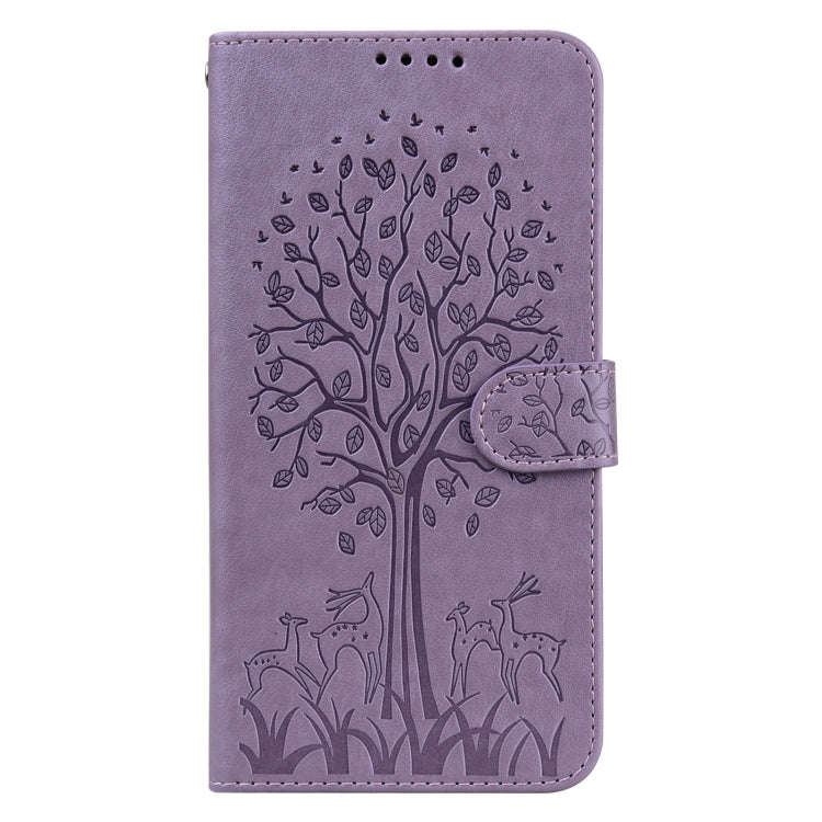 Tree & Deer Pattern Pressed Flip Leather Phone Case, For Xiaomi Redmi Note 10 Pro / Note 10 Pro M...