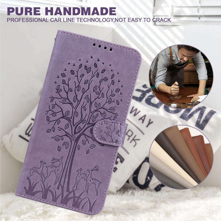 Tree & Deer Pattern Pressed Flip Leather Phone Case, For Xiaomi Redmi Note 10 Pro / Note 10 Pro M...