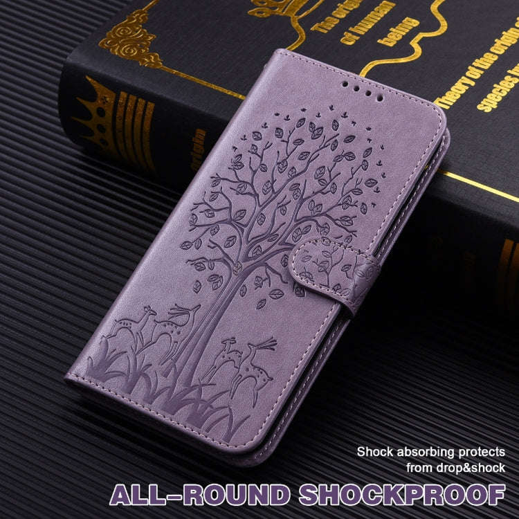 Tree & Deer Pattern Pressed Flip Leather Phone Case, For Xiaomi Redmi Note 10 Pro / Note 10 Pro M...