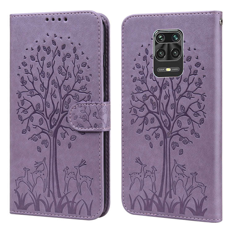 Tree & Deer Pattern Pressed Flip Leather Phone Case, For Xiaomi Redmi Note 10 Pro / Note 10 Pro M...