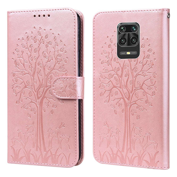 Tree & Deer Pattern Pressed Flip Leather Phone Case, For Xiaomi Redmi Note 10 Pro / Note 10 Pro M...