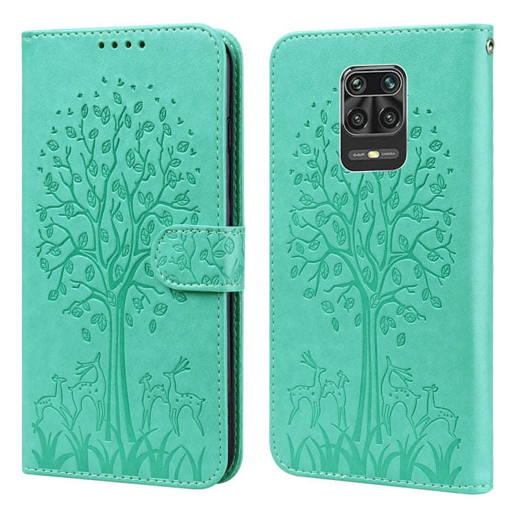 Tree & Deer Pattern Pressed Flip Leather Phone Case, For Xiaomi Redmi Note 10 Pro / Note 10 Pro M...