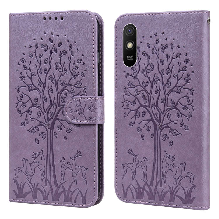 Tree & Deer Pattern Pressed Flip Leather Phone Case, For Xiaomi Redmi Note 10 Pro / Note 10 Pro M...