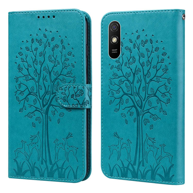 Tree & Deer Pattern Pressed Flip Leather Phone Case, For Xiaomi Redmi Note 10 Pro / Note 10 Pro M...