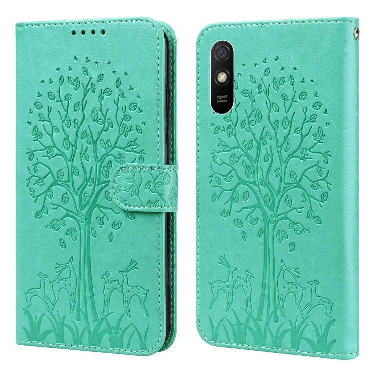 Tree & Deer Pattern Pressed Flip Leather Phone Case, For Xiaomi Redmi Note 10 Pro / Note 10 Pro M...