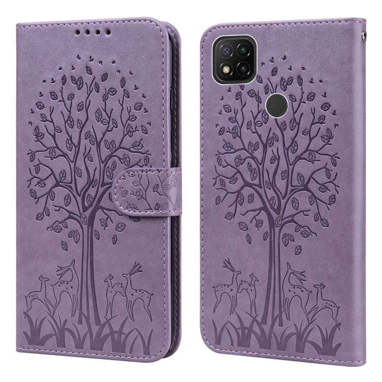 Tree & Deer Pattern Pressed Flip Leather Phone Case, For Xiaomi Redmi Note 10 Pro / Note 10 Pro M...