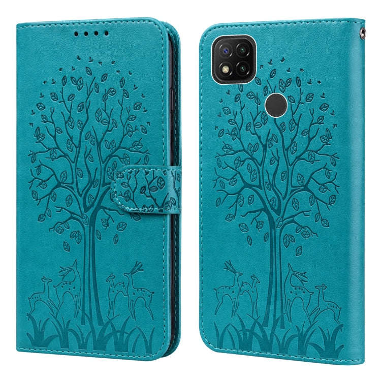 Tree & Deer Pattern Pressed Flip Leather Phone Case, For Xiaomi Redmi Note 10 Pro / Note 10 Pro M...