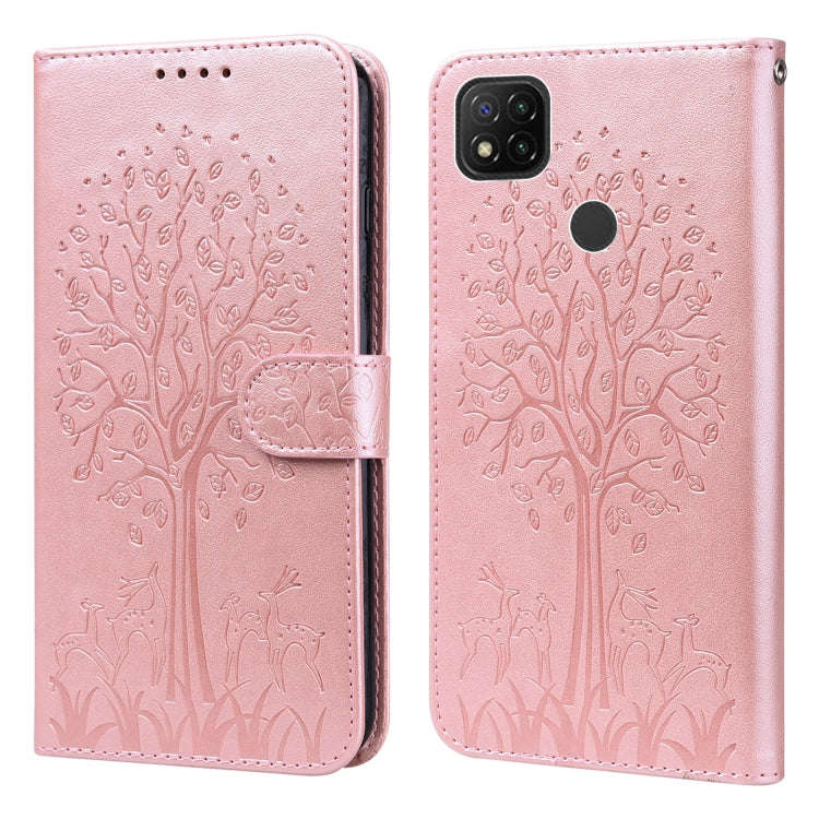 Tree & Deer Pattern Pressed Flip Leather Phone Case, For Xiaomi Redmi Note 10 Pro / Note 10 Pro M...