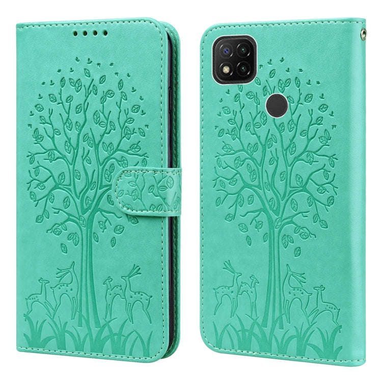 Tree & Deer Pattern Pressed Flip Leather Phone Case, For Xiaomi Redmi Note 10 Pro / Note 10 Pro M...